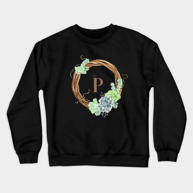 Woodland Monogram P Crewneck Sweatshirt by MysticMagpie